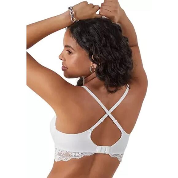 Maidenform White Your Lift Wireless Lace-Trim Bra DM1196 Adapts Super Soft 34B - Picture 4 of 8